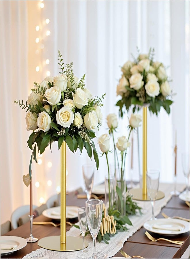 Vincidern Vincidrn 4pcs Wedding Centerpiece for Tables, Wedding Flower Stand 15.7" Gold Table Centerpieces Metal Flower Vase for Wedding Reception, Party, Event - Image 2